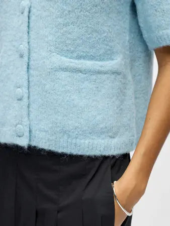 OBJSAGGIA RE SS V-NECK KNIT CARDIGAN DIV