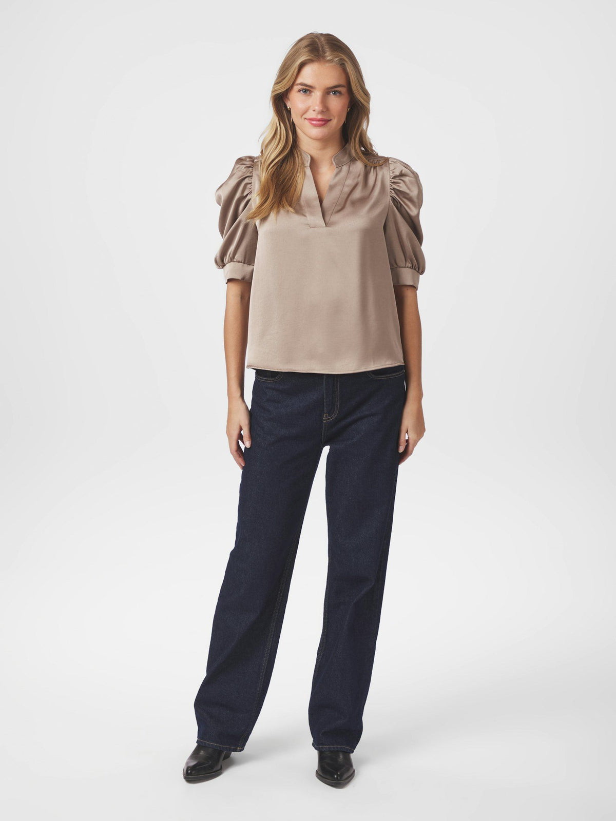 Roella heavy satin blouse