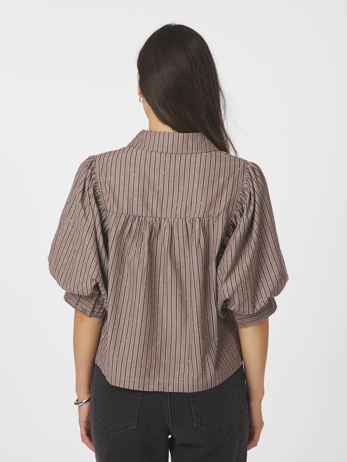 Etta soft stripe stone shirt