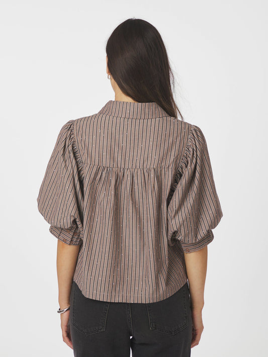 Etta soft stripe stone shirt