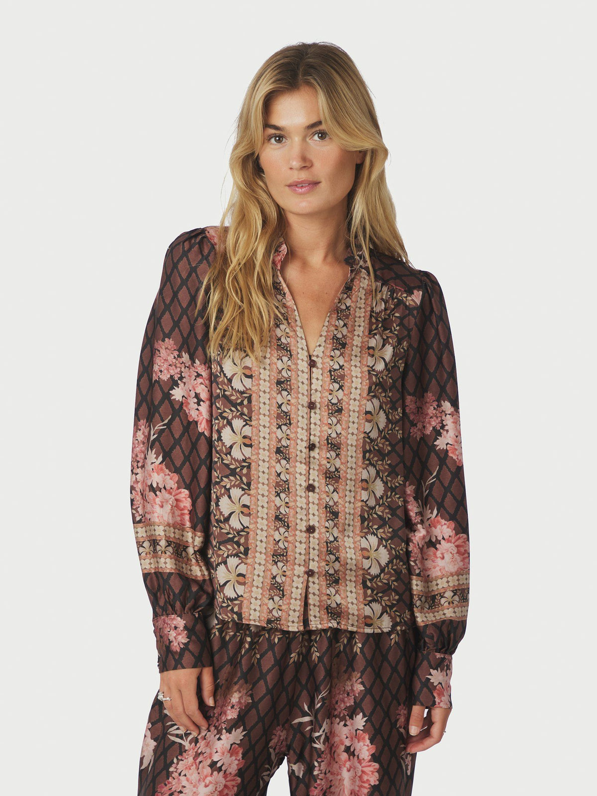 Massima Botanical Border Blouse