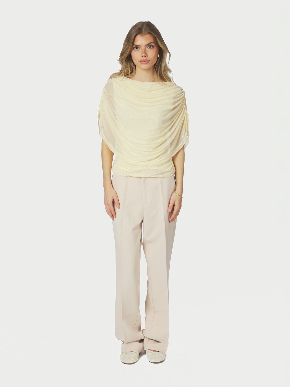 Cottuna Drapy Mesh Top