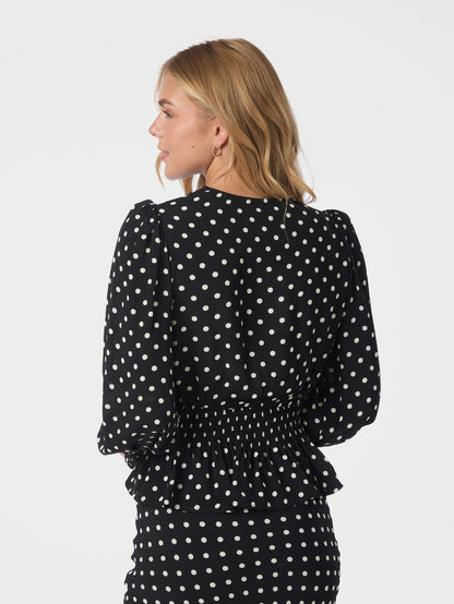 Tamona Crepe Dot Blouse
