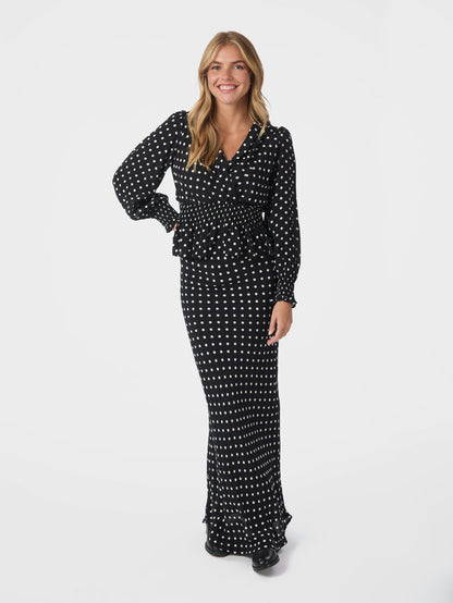 Tamona Crepe Dot Blouse