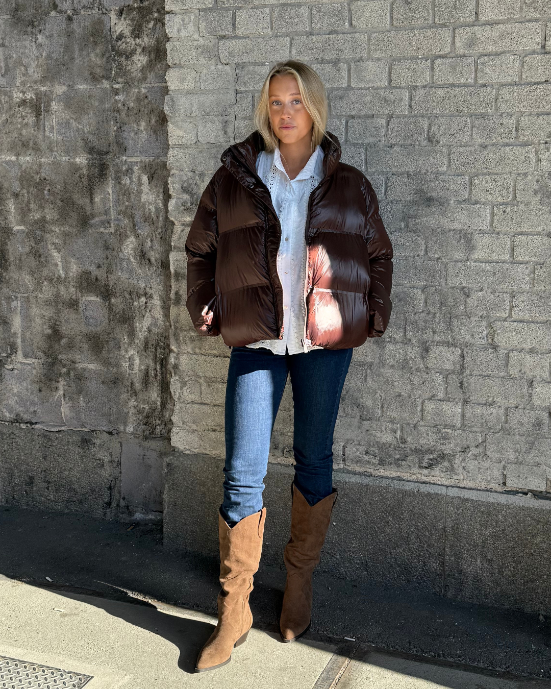Rhea shiny puffer jacket