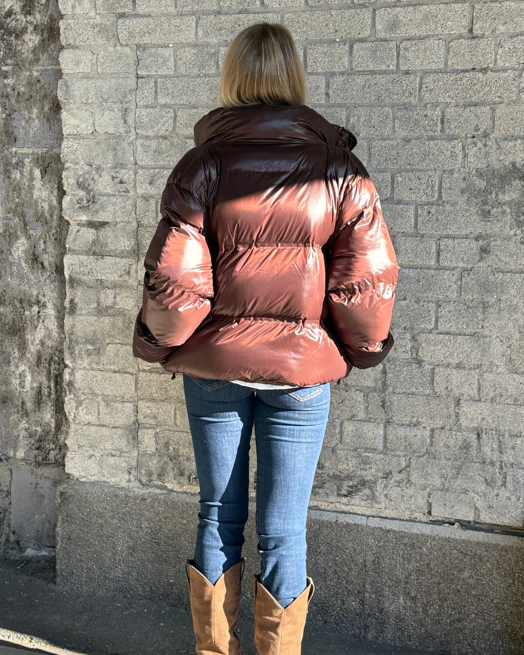 Rhea shiny puffer jacket