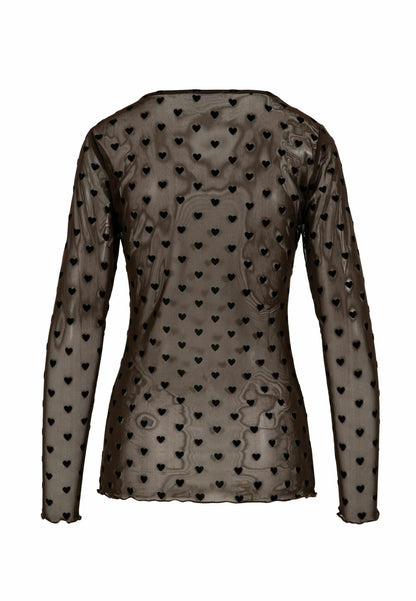 EVE MESH - Blus - brown hearts