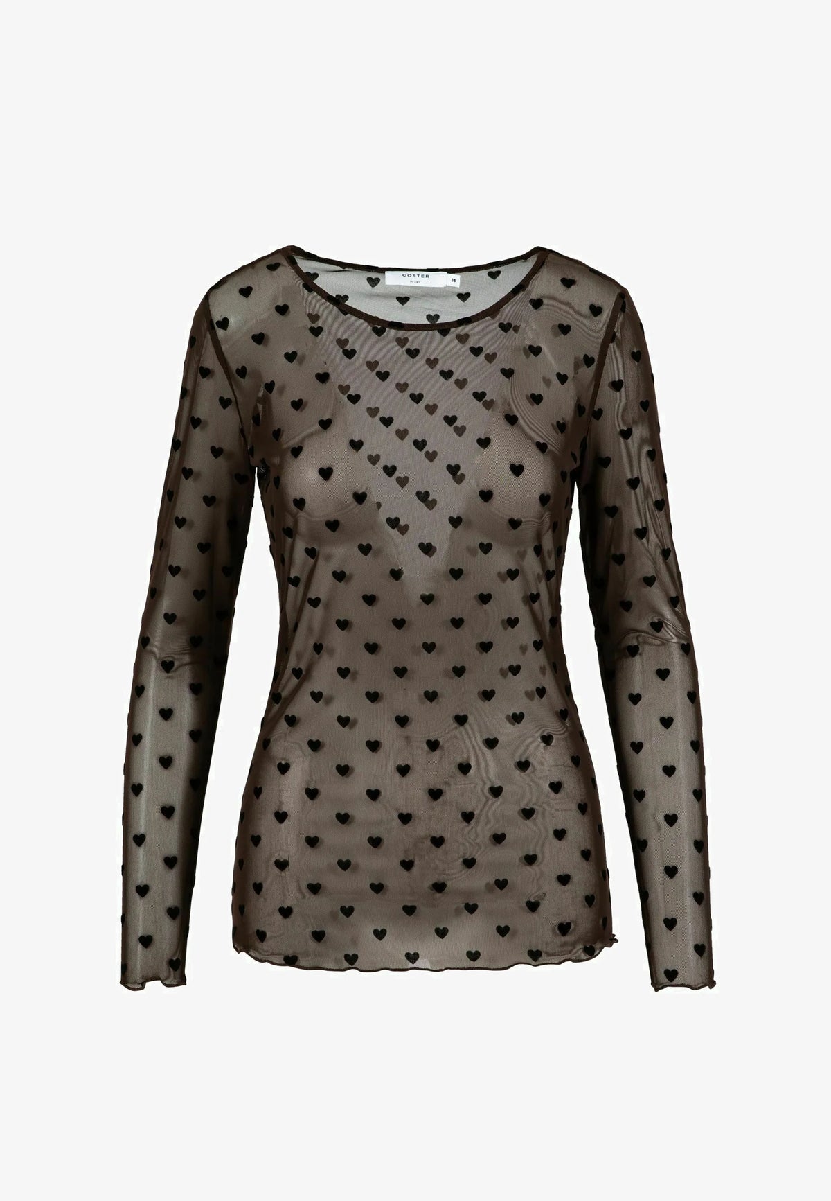 EVE MESH - Blus - brown hearts