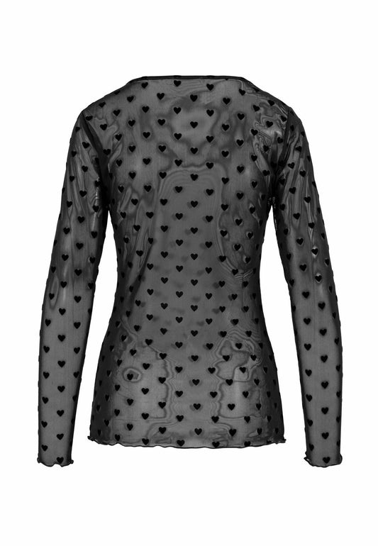 EVE MESH - Blus - black hearts