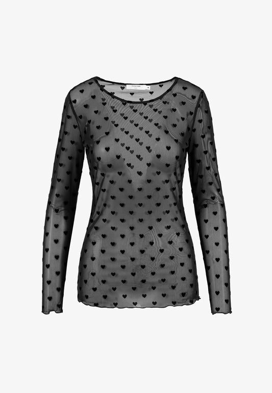 EVE MESH - Blus - black hearts