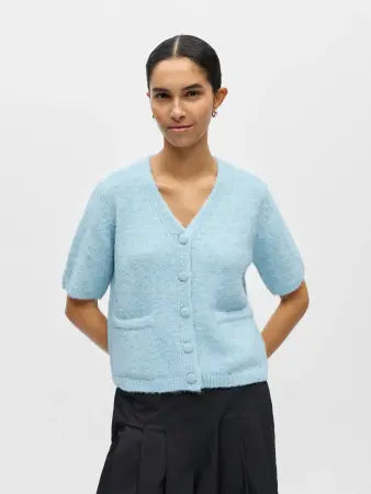 OBJSAGGIA RE SS V-NECK KNIT CARDIGAN DIV